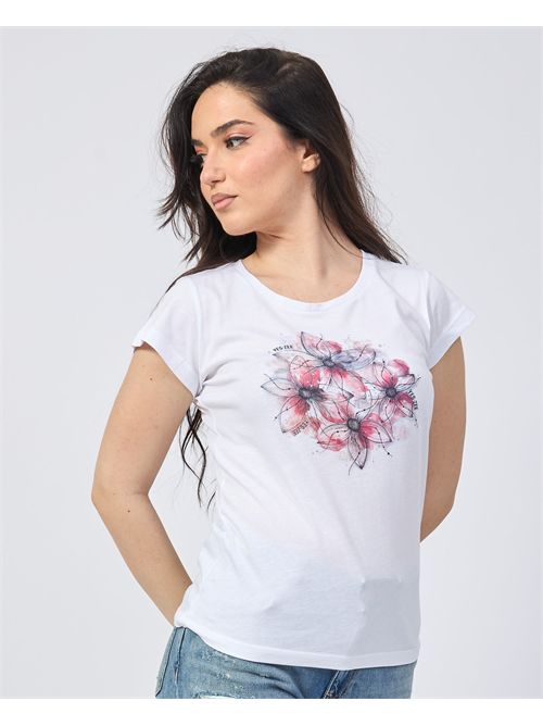 T-shirt donna Yes Zee con stampa fiori YES ZEE | T257-SG000101